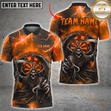 Maxcorners Darts Grim Reaper Multicolor Personalized 3D Shirt, Lightning Strike with Death Target Shirts
