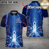 Maxcorners Darts Galaxy Thunder Multicolor Customized Name, Team Name 3D Shirts
