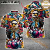 Maxcorners Funny Eagle Graffiti Bowling Jersey Multicolor Options Personalized Name, Team Name 3D Shirt
