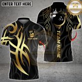 Maxcorners Bowling Sport Crown Ball Tribal Multicolor Customized Name, Team Name 3D Shirts