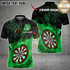 Maxcorners Darts Flame Dartboard Champion Multicolor Customized Name, Team Name 3D Shirts