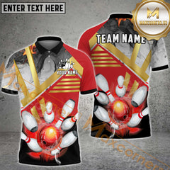 Maxcorners Striking Bowling Jersey Multicolor Options Personalized Name, Team Name 3D Shirt