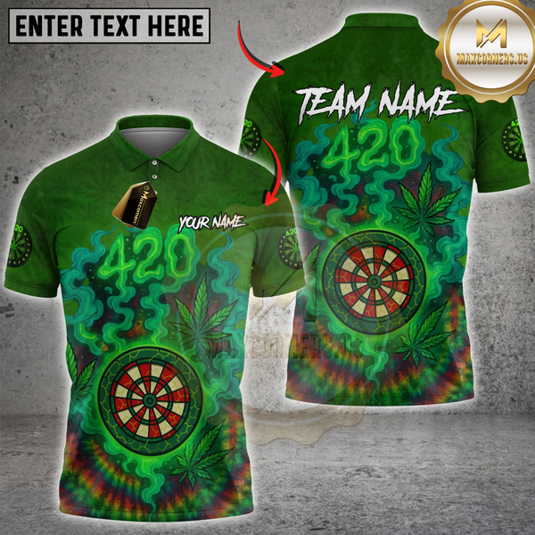 Maxcorners Darts 420 CNB Champion Personalized Name 3D Unisex Shirt