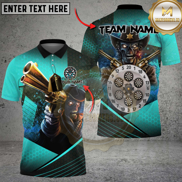 Maxcorners Darts Outlaw Gunslinger Multicolor Customized Name, Team Name 3D Shirts