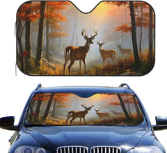 Maxcorners Wildlife Animal Deers Hunting Car Auto Sun Shade