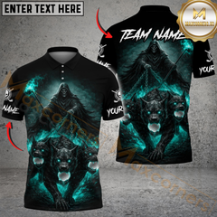 Maxcorners Shadow Reaper Golf Polo Personalized Name, Team Name 3D Shirt (4 Colors)
