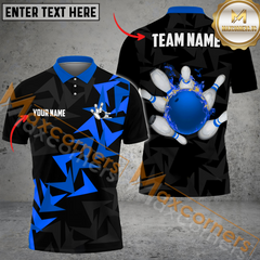 Maxcorners Ball And Pins Fallen Leaves Pattern Bowling Jersey Multicolor Options Personalized Name, Team Name 3D Shirt