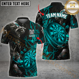 Maxcorners Darts Wolf Fire Multicolor Options Personalized Name, Team Name 3D Shirt