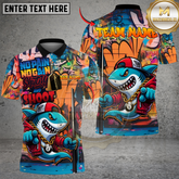 Maxcorners Billiards 8 Ball Shark Graffiti Shut Up And Shoot Personalized Name, Team Name Unisex Shirt (4 Colors)