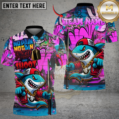 Maxcorners Billiards 8 Ball Shark Graffiti Shut Up And Shoot Personalized Name, Team Name Unisex Shirt (4 Colors)