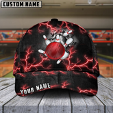 Maxcorners Bowling The Power Of the god Multicolor Personalized Name 3D Cap
