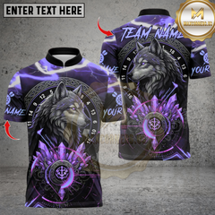Maxcorners Darts Wolf Viking Symbol Multicolor Customized Name, Team Name 3D Shirts