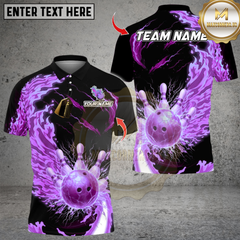 Maxcorners Bowling Ice Multicolor Customized Name, Team Name 3D Shirts