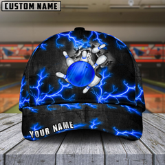 Maxcorners Bowling The Power Of the god Multicolor Personalized Name 3D Cap