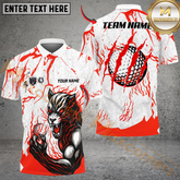 Maxcorners Savage Swing Golf Polo Shirt, Customized Name & Team Name 3D Shirts (4 Colors)