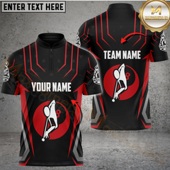 Maxcorners Billiards Player Multicolor Personalized Name, Team Name 3D Polo Shirt