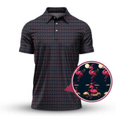 Maxcorners Flamingo Golf Shirt, Halloween Golf Shirt, Funny Pattern Golf Shirt For Golfer