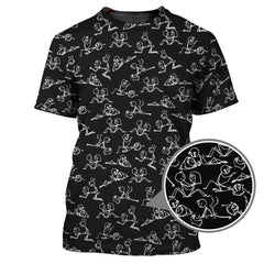 Maxcorners Funny Golf Shirt For Golfer, Stick Figure Pattern Golf Shirt, Crazy Golf Shirt For Men