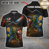 Maxcorners Pickleball Shirt Captain Pickle Superhero USA Style Personalized Name, Team Name 3D Shirt