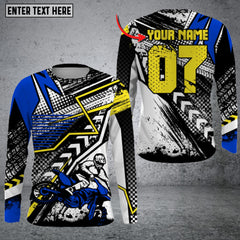 Maxcorners Biker Maverick Denim Personalized Name 3D Shirt