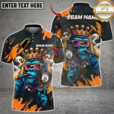 Maxcorners Billiard King Ape 8-Ball Pool Multicolor Customized Name, Team Name 3D Shirt