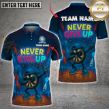 Maxcorners Darts Funny Dartboard Never Give Up Multicolor Customized Name, Team Name 3D Shirts