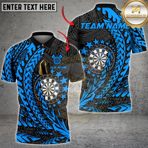 Maxcorners Darts Tribal Multicolor Customized Name, Team Name 3D Shirts