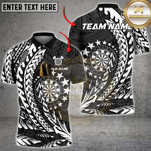 Maxcorners Darts Tribal Multicolor Customized Name, Team Name 3D Shirts