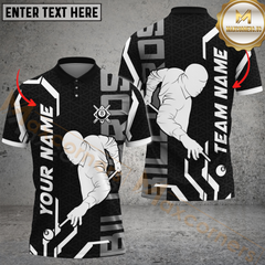 Maxcorners Billiards Player Pose Sharp Lines Personalized Name, Team Name 3D Unisex Shirt