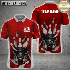 Maxcorners Bowling Cowboy Ball with Guns Multicolor Personalized 3D Shirt