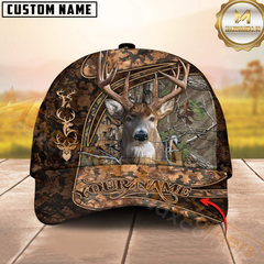 Maxcorners Personalized Wild Buck Camo Ver2 Hunting 3D Cap, Perfect Gift for Hunter