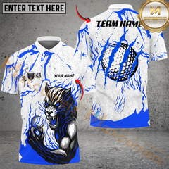 Maxcorners Savage Swing Golf Polo Shirt, Customized Name & Team Name 3D Shirts (4 Colors)