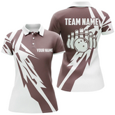 Maxcorners Bowling And Pins Multicolor Option Customized Name 3D Shirt For Women