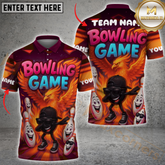Maxcorners Bowling Phoenix Flame Multicolor Customized Name, Team Name 3D Shirts