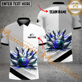 Maxcorners Ball And Pins Colorful Bowling Jersey Multicolor Options Personalized Name, Team Name 3D Shirt