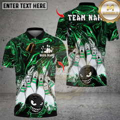 Maxcorners Bowling Angry Pins Multioptions Personalized Name, Team Name Unisex 3D Shirts