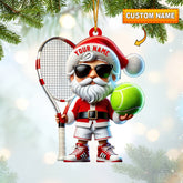 Maxcorners Tennis Santa Christmas Home Decor Christmas Ornament, Personalized Ornament 2D Flat LM2211
