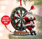 Maxcorners Dart Board, Funny Santa Christmas Ornament, Personalized Holiday Decor