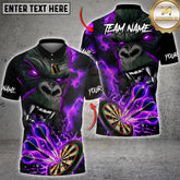 Maxcorners Darts Gorilla Fury Multicolor Customized Name, Team Name 3D Shirts