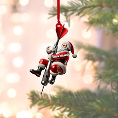 Maxcorners Personalized Dart Board Santa Ornament, Christmas Gift For Dart Lovers, Funny Santa Christmas Ornament