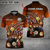 Maxcorners Billiards Claws Of Fury Multicolor Options Personalized Name 3D Shirt (6 Colors)