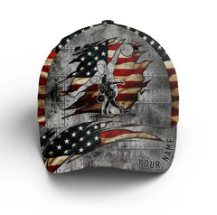 Macorners American Flag Bowling Hat for Men Women Custom Bowling Cap for Team Bowlers Gift