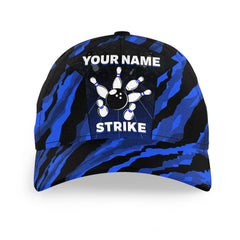 Maxcorners Bowling Personalized Camo Bowling Hat Custom Name Bowling Cap Strike Gift for Bowlers