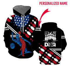 Maxcorners Bowling In My DNA 3D Custom Name Shirt