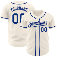 Maxcorners Custom Cream Royal Authentic Baseball Jersey
LM0609