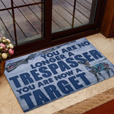 Maxcorners Hunting Rubber Doormat, Hunting You Are No Longer A Trespasser You Are Now A Target Welcome Doormat, Indoor Outdoor Door Mat, Home Decor