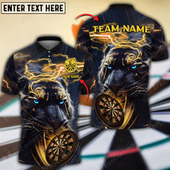 Maxcorners Darts Tiger Lightning Jersey Multicolor Options Personalized Name, Team Name Unisex 3D Shirt