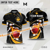 Maxcorners Bowling Ball & Pins Spin Light Multicolor Option Customized Name 3D Shirt (6 Colors)