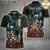 Maxcorners Bowling Viking Skull Rune Warrior Graphic Multioptions Customized Name, Team Name 3D Shirt (5 Colors)