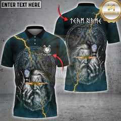 Maxcorners Bowling Odin Rune Lightning Graphic Multioptions Customized Name, Team Name 3D Shirt (5 Colors)